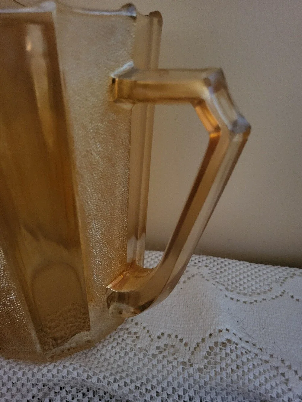 Jeanette Glass 8 X 9 Inch Ired. Paneled Pitcher Serveware